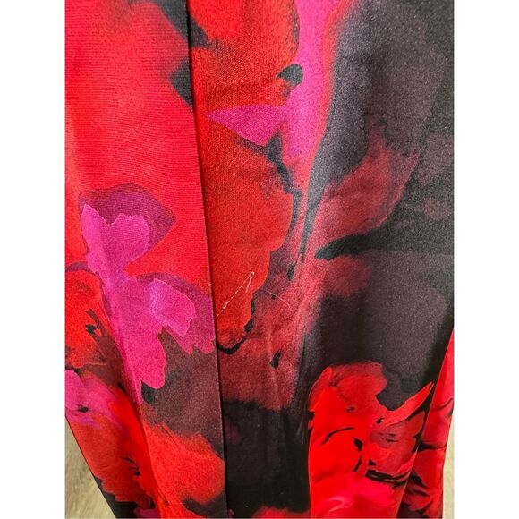 ML Monique Lhuillier Mallory Floral Satin Halterneck Gown US 4 $575 - Picture 9 of 11